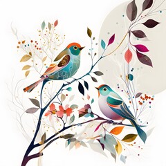 colorful birds created using AI Generative Technology