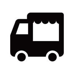 キッチンカーのアイコン_黒