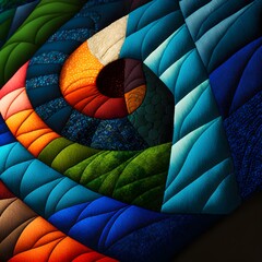 An abstract illustration inspired by patchwork quilted home textile - Artwork 116