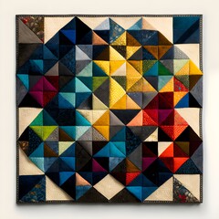 An abstract illustration with patchwork quilted home textile - Artwork 71