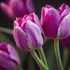 Obraz premium Photorealistic close up image of tulips