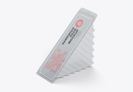 Plastic Sandwich Container Mockup 
