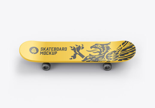 Glossy Skateboard Mockup