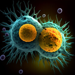 The concept of cancer cell attacking body cell is thought-provoking and intriguing.