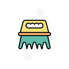 cleaning brush icon vector stock