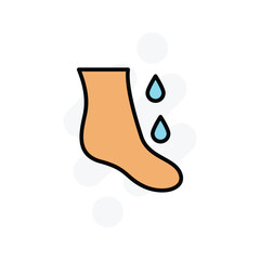 foot care icon vector stock