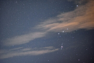 Fototapeta na wymiar Night sky with stars, beautiful clear sky.