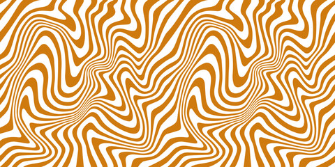 Vector Seamless Pattern with Swirl Wavy Caramel. Toffee Milkshake Abstract Background. Creative Food Background for Packaging Design and Advertisement - obrazy, fototapety, plakaty