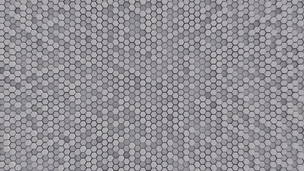 3D Futuristic hexagonal white background Abstract geometric grid pattern