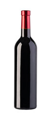 red wine bottle. on transparent background. png file