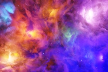 Fototapeta na wymiar Colorful nebula gas cloud in outer space star background 3D rendering