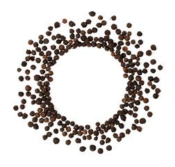 black pepper on transparent background. png file