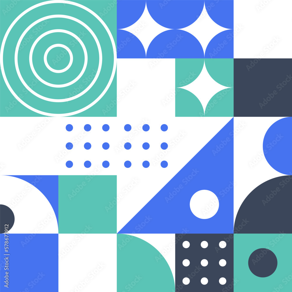 Canvas Prints bauhaus or scandinavian style modern abstract geometric seamless pattern