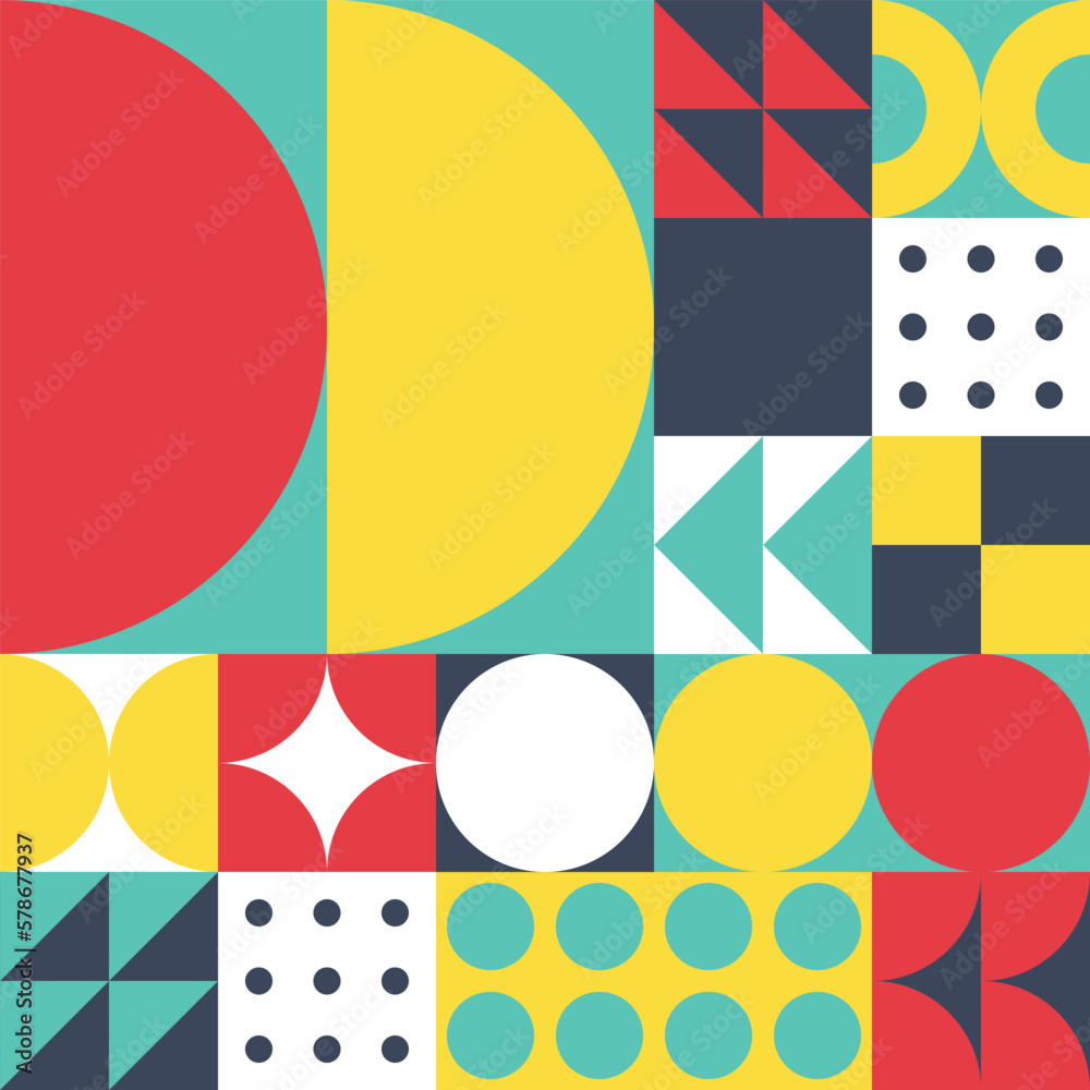 Canvas Prints bauhaus or scandinavian style modern abstract geometric seamless pattern