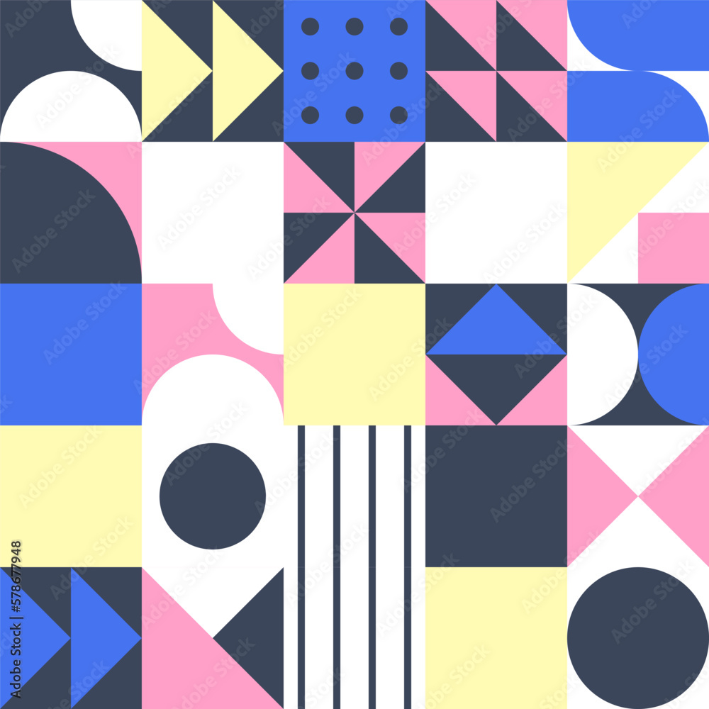 Canvas Prints bauhaus or scandinavian style modern abstract geometric seamless pattern