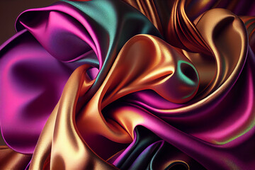Obraz na płótnie Canvas Abstract fabric silk and textile pattern texture background.