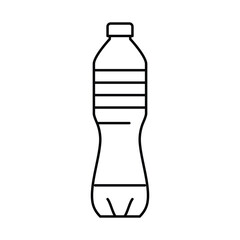 beverage water plastic bottle line icon vector illustration