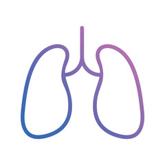 Lungs icon vector stock