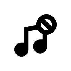 no music glyph icon