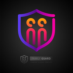 Family Guard Colorful Emblem Template