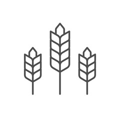 Cereal plant line outline icon