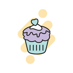 cupcake icon vector stock