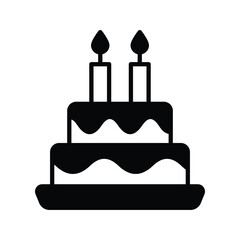 cake icon vector stock