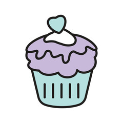 cupcake icon vector stock