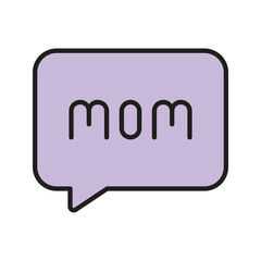 mothers day chat icon vector stock