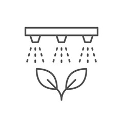 Agricultural watering system line icon