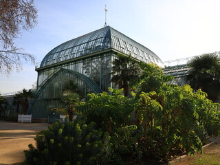 Fototapeta na wymiar The Jardin des Serres d'Auteuil which is a botanical garden set within a major greenhouse complex located at the southern edge of the Bois de Boulogne in the 16th arrondissement 
