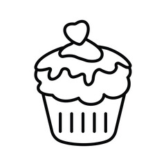 cupcake icon vector stock
