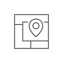 Agricultural geolocation line outline icon
