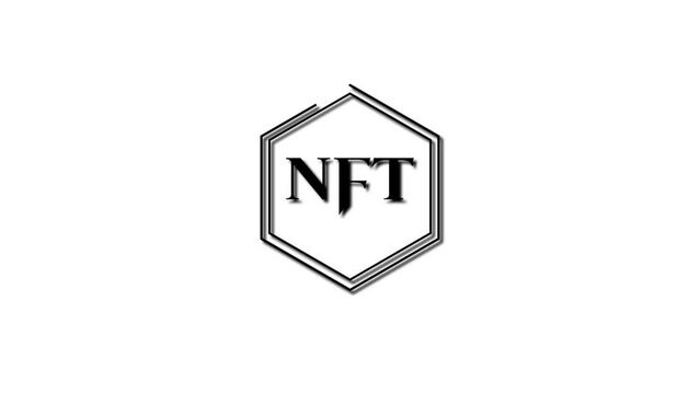 NFT CryptoArt Sign Animation. Glitch Effect. NFT Metaverse Concept. Futuristic Motion Graphic Design. 4K