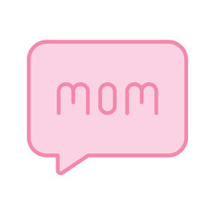 mothers day chat icon vector stock