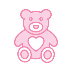 Obraz na płótnie Canvas teddy bear icon vector stock