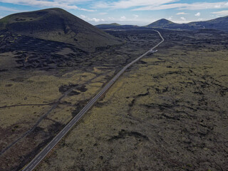 road through the wilderness of lanzarote