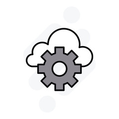 cloud computing icon vector stock
