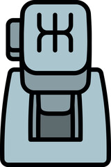 Automatic gearbox icon outline vector. Car part. Car motor
