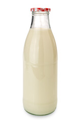Glass milk bottle, cut out