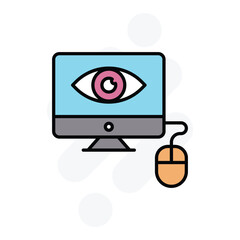 system monitoring icon vector stock