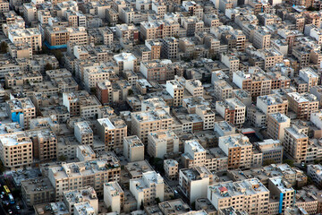 aerial view of the city Tehran