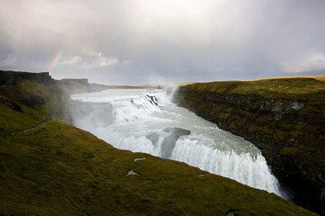 gullfoss waterfall in iceland