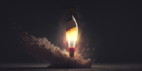 Fototapeta premium Idea esplosiva. Brainstorming. Creatività. Ai generated.