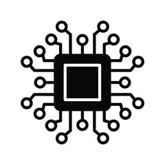 micro electronics icon vector stock