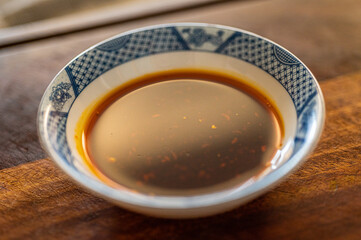 a bowl of chili oil