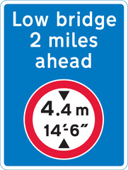 Low bridge signs R202309 – Road traffic sign images for reproduction - Official Edition