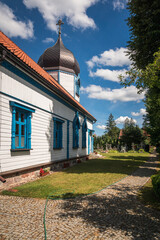Orthodox church of the Assumption of the Holy Mother of God in Wojnowo, Warminsko-Mazurskie, Poland - 578685177