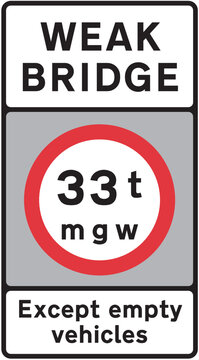 Low bridge signs R2023016 – Road traffic sign images for reproduction - Official Edition