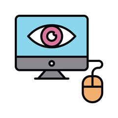 system monitoring icon vector stock